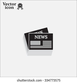 Flat icon of news