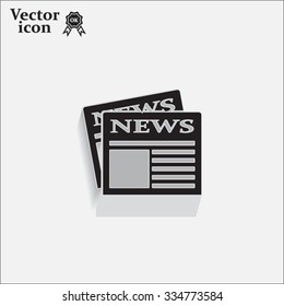 Flat icon of news