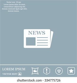 Flat icon of news