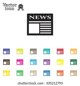 Flat icon of news