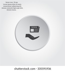 Flat icon of news