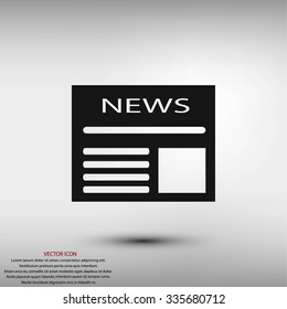 Flat icon of news