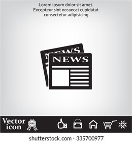 Flat icon of news