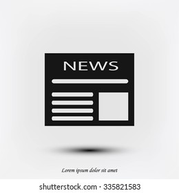 Flat icon of news