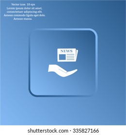 Flat icon of news