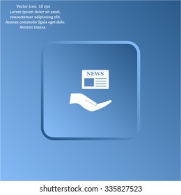 Flat icon of news