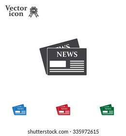 Flat icon of news