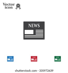Flat icon of news