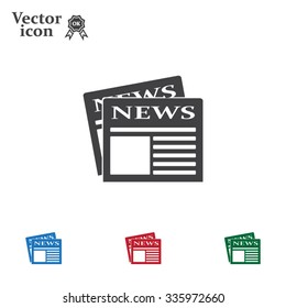 Flat icon of news