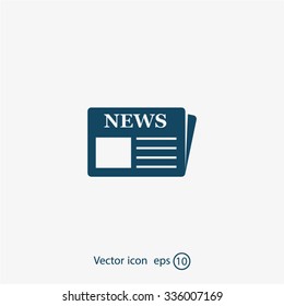 Flat icon of news