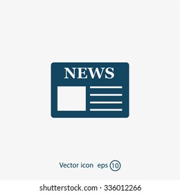 Flat icon of news