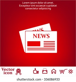 Flat icon of news