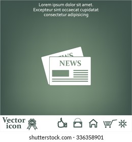 Flat icon of news