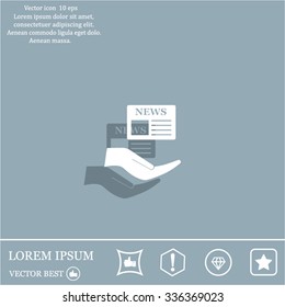 Flat icon of news