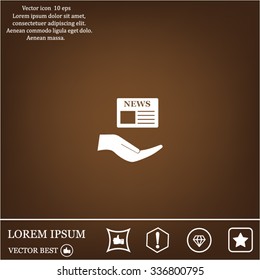 Flat icon of news