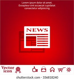 Flat icon of news