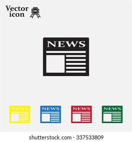 Flat icon of news