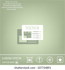 Flat icon of news