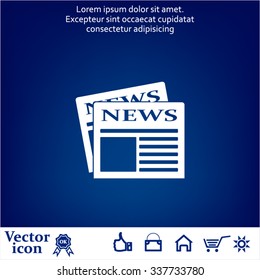 Flat icon of news