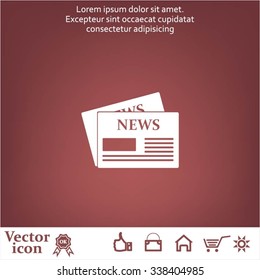 Flat icon of news