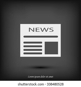 Flat icon of news