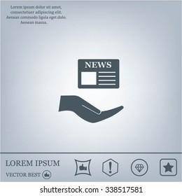 Flat icon of news