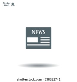Flat icon of news