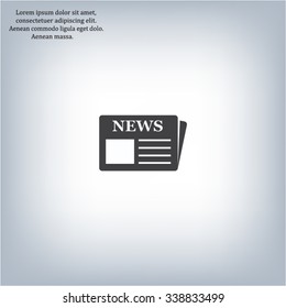 Flat icon of news
