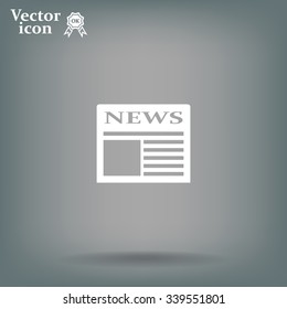 Flat icon of news