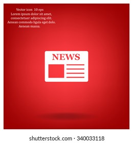 Flat icon of news