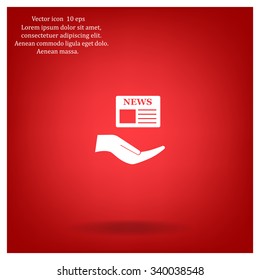 Flat icon of news