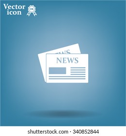 Flat icon of news