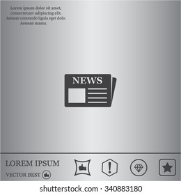 Flat icon of news