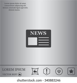 Flat icon of news