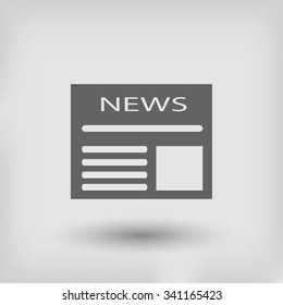 Flat icon of news