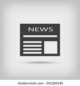 Flat icon of news