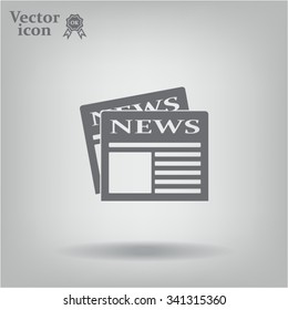 Flat icon of news