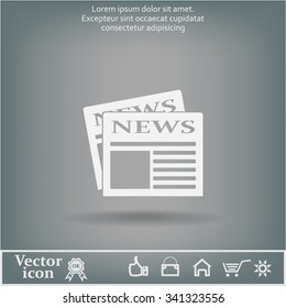 Flat icon of news