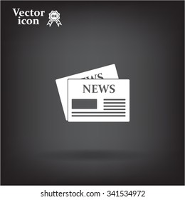 Flat icon of news