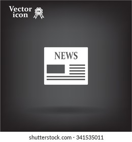 Flat icon of news