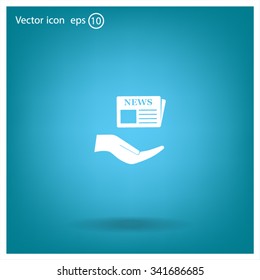 Flat icon of news