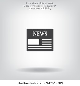 Flat icon of news