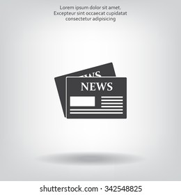 Flat icon of news