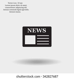 Flat icon of news