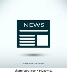 Flat icon of news