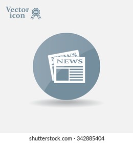 Flat icon of news