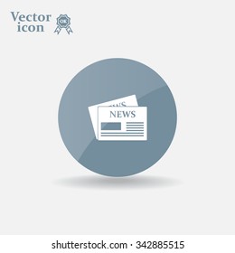 Flat icon of news
