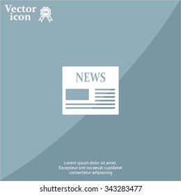 Flat icon of news