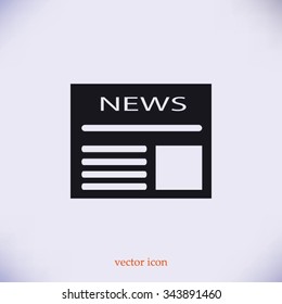 Flat icon of news