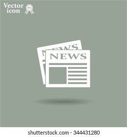 Flat icon of news
